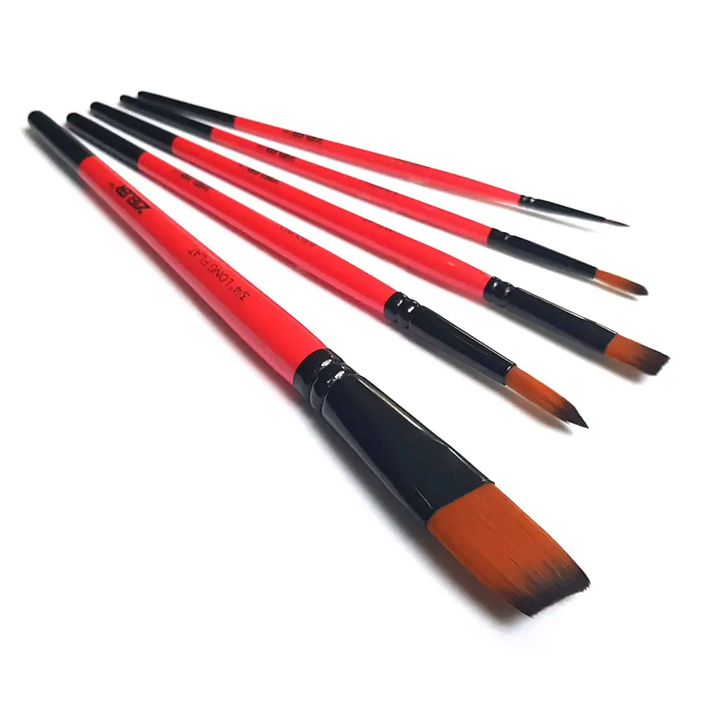 Zestaw pędzli do farb akrylowych i olejnych Premium Zieler - 5 sztuk